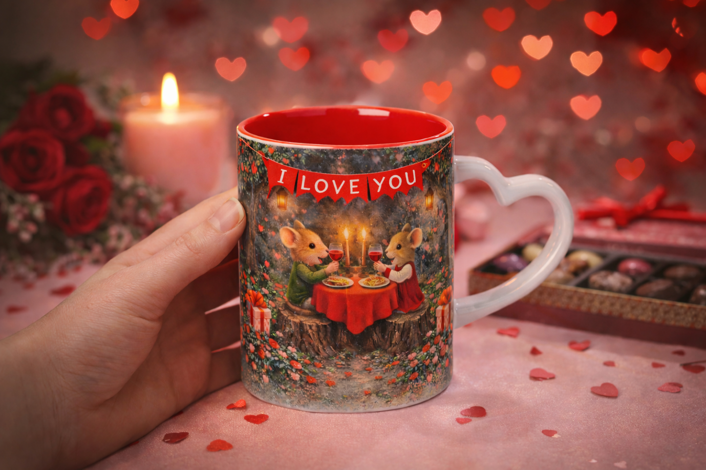 Valentine’s “I Love You” Mouse Mug