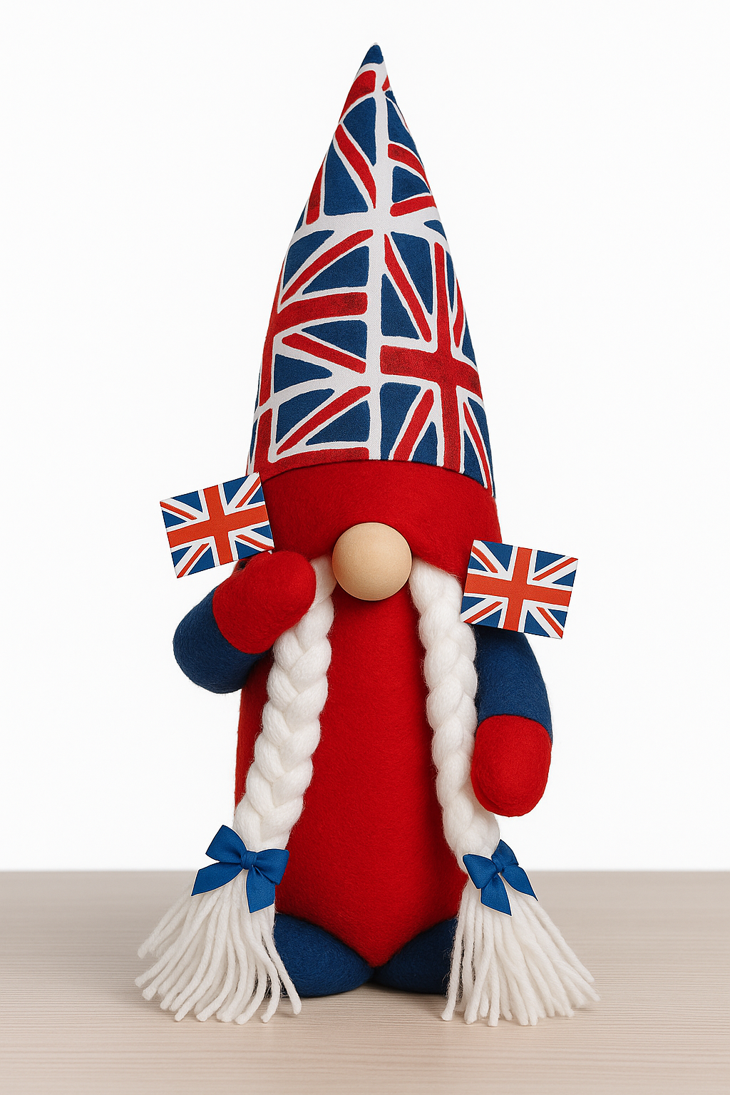 Handmade Union Jack Nordic Gnomes, Gonk, Swedish Tomte