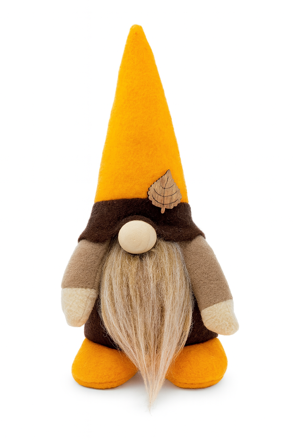 Mini Autumn Gonk in Brown and Orange, Nordic Gnome, Swedish Tomte