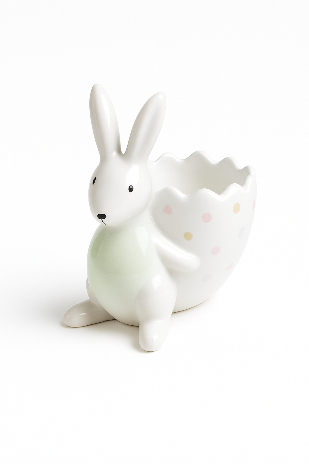 Ceramic Rabbit Egg Cup, 5.5cm x 8cm x 7.5cm