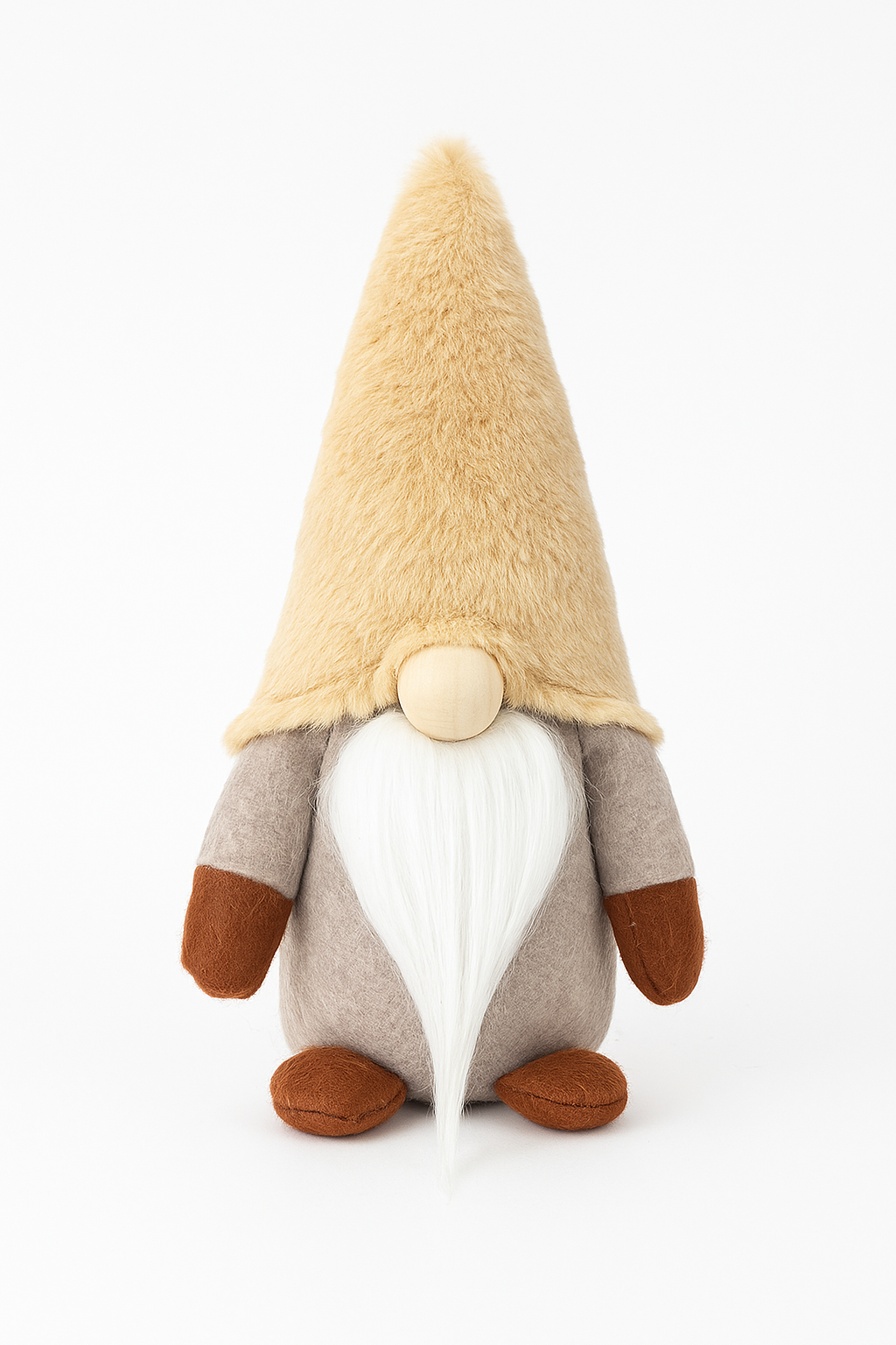 Rustic Gonk with super Soft Fur Hat, Nordic Gnome Swedish Tomte
