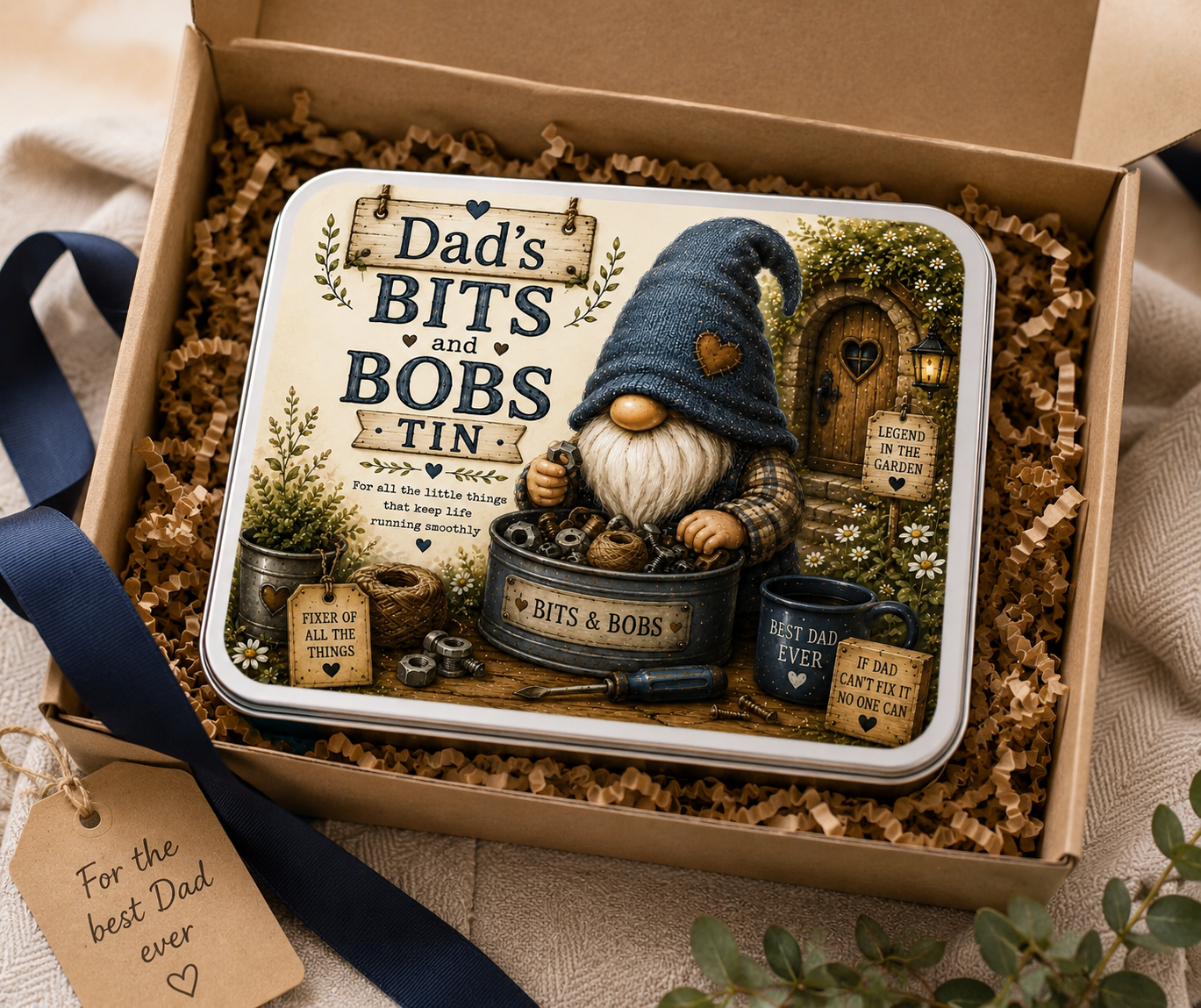 Dad’s Bits and Bobs Metal Tin