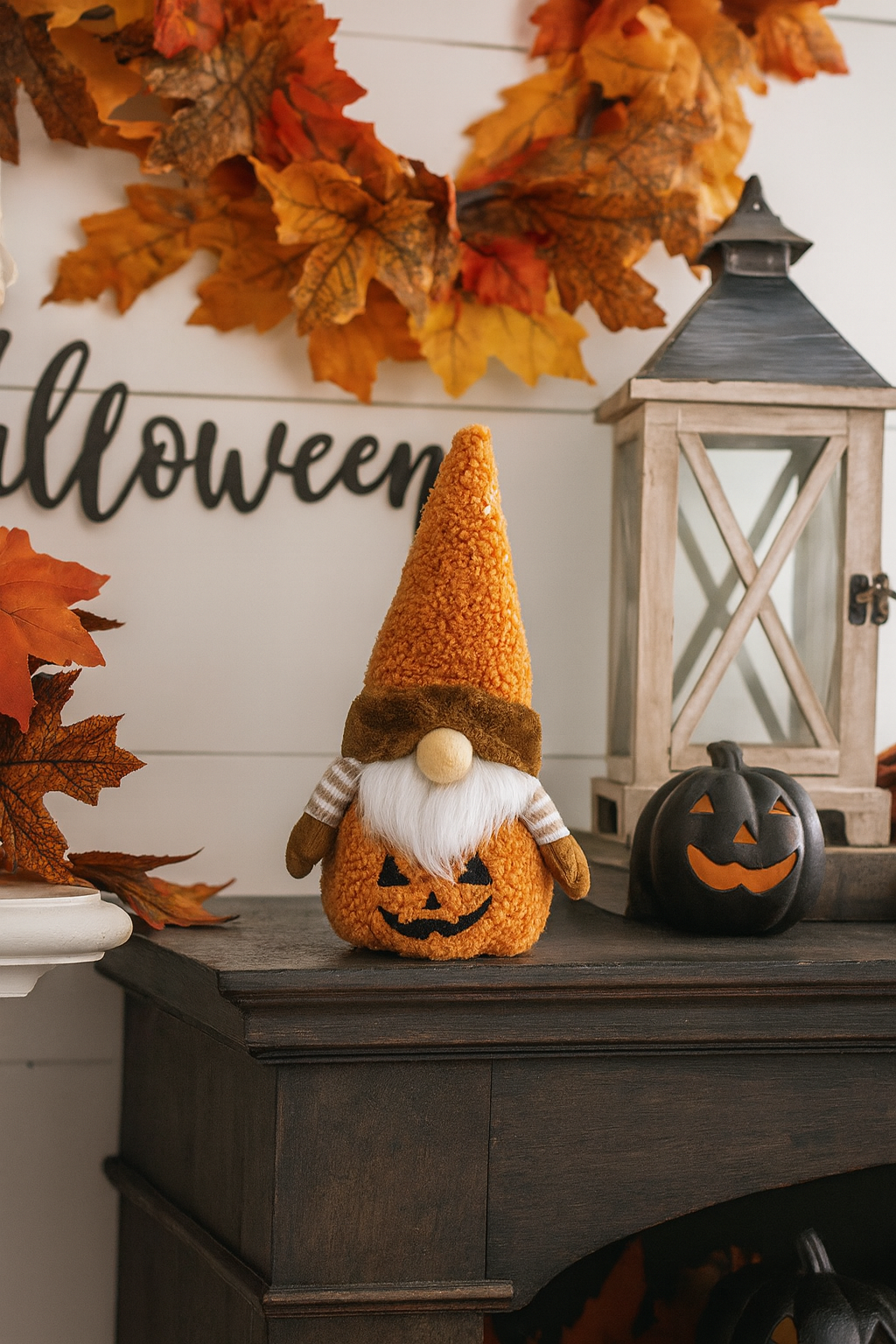 Halloween Pumpkin Gonk, gnome, Nordic gnome, Swedish tomte