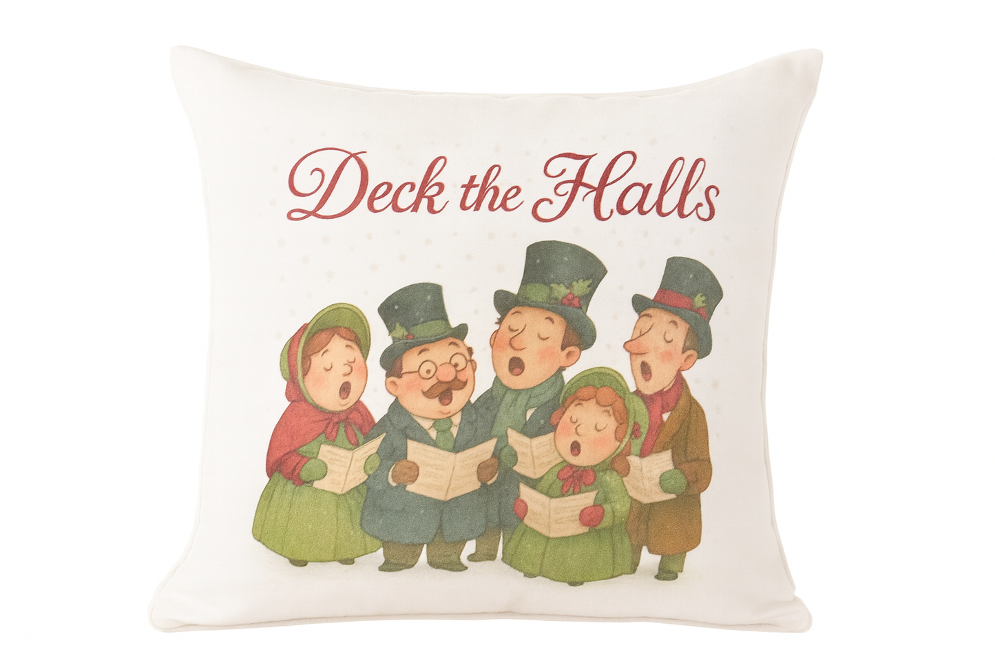 Deck the Halls Traditional Christmas Soft Valour Cushion 40 x 40cm