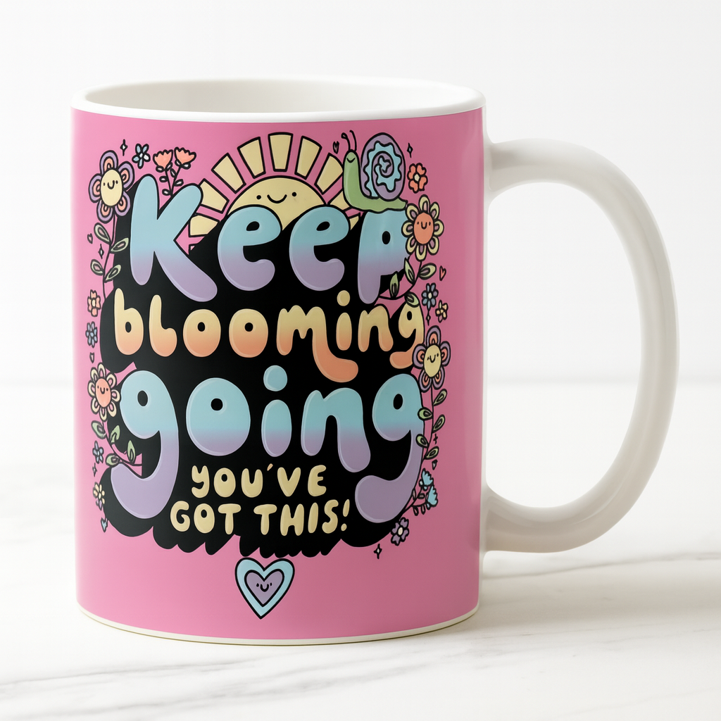 Keep Blooming Going Porcelain Mug 11oz