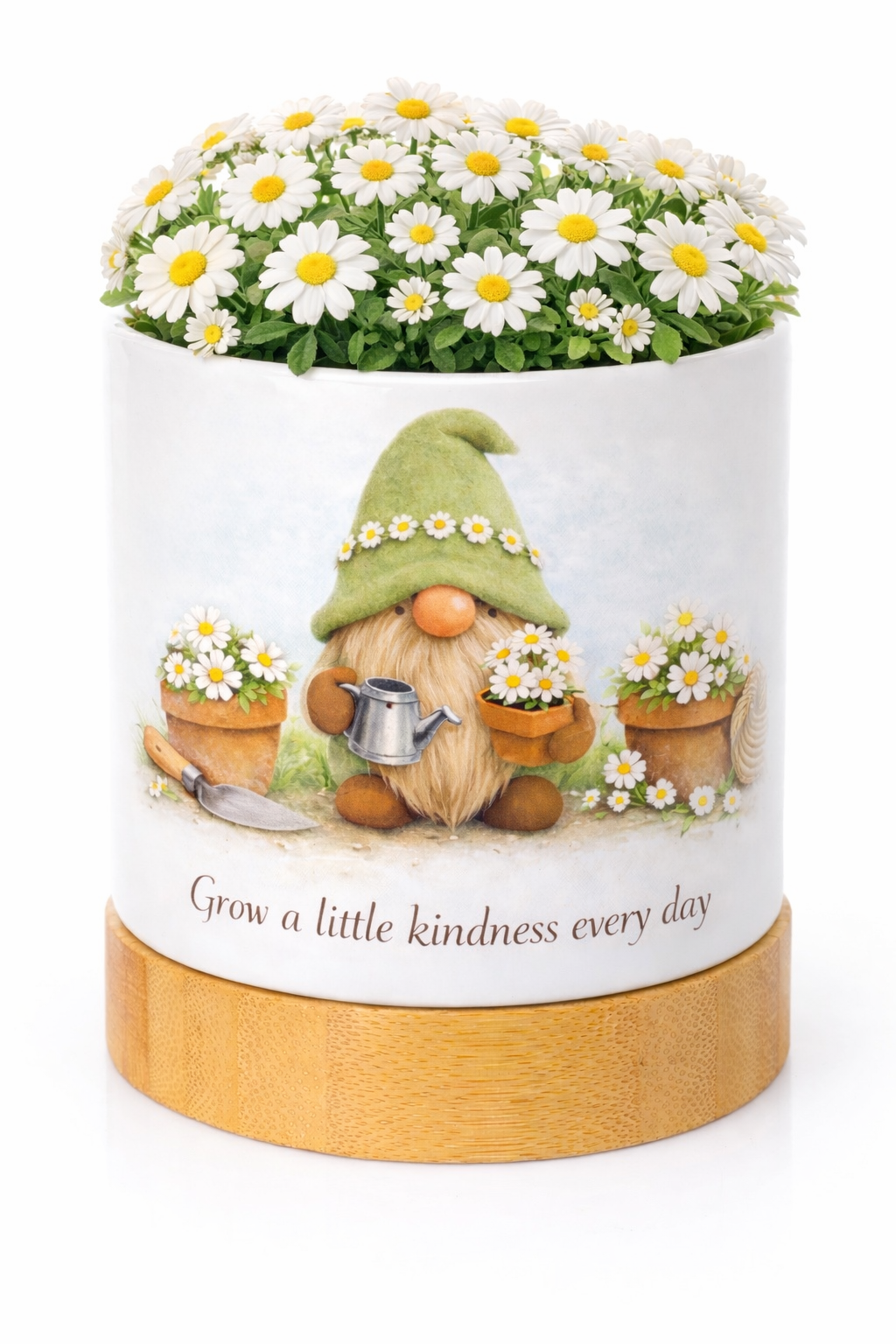 Kindness Grows Gonk Plant Pot with Bamboo Base