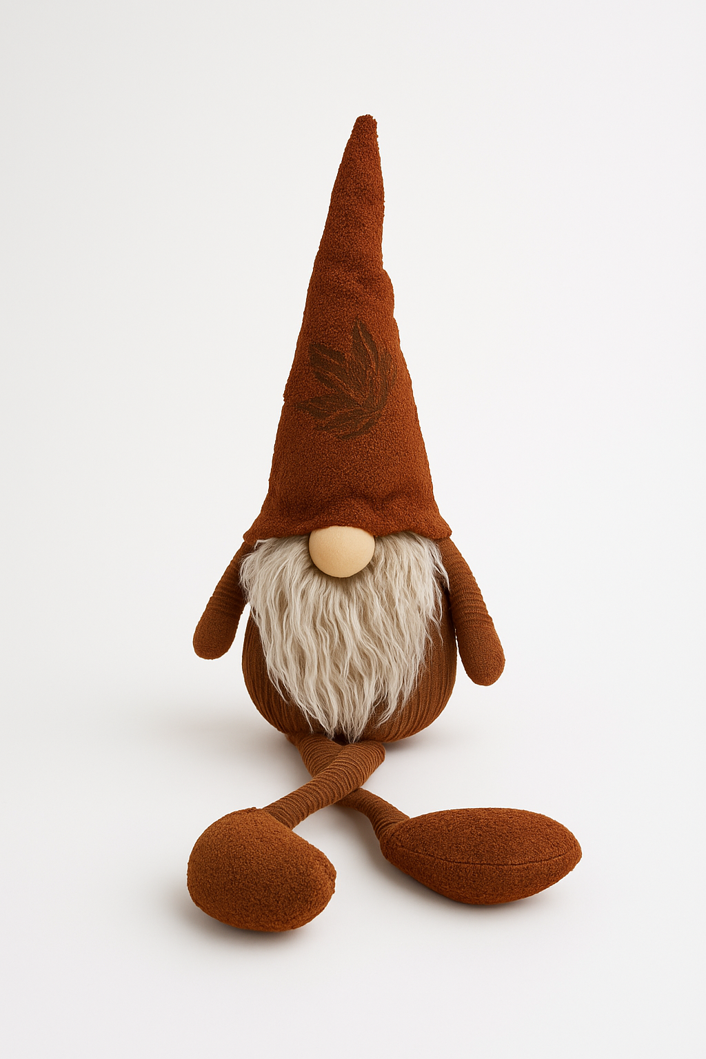 Tall Autumn Gonk, with embossed leaf effect, 51cm