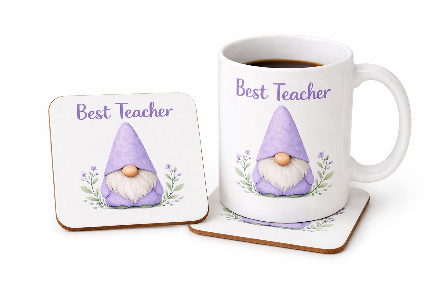 Best Teacher Mug & Coaster Gift Set – Forever Gnomes UK