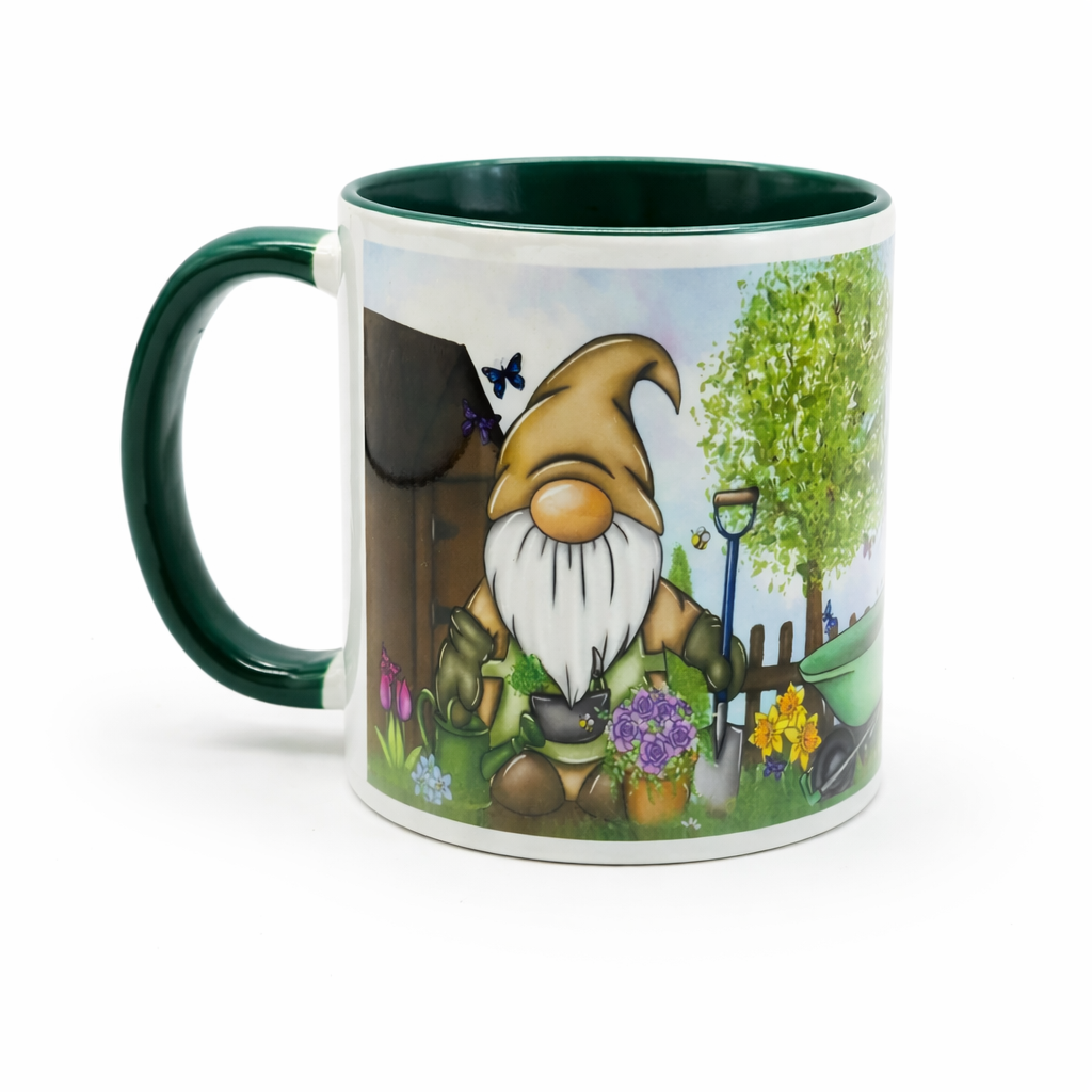Handmade Garden Gonk Ceramic 11oz mug, Nordic, Gnome, Swedish Tomte