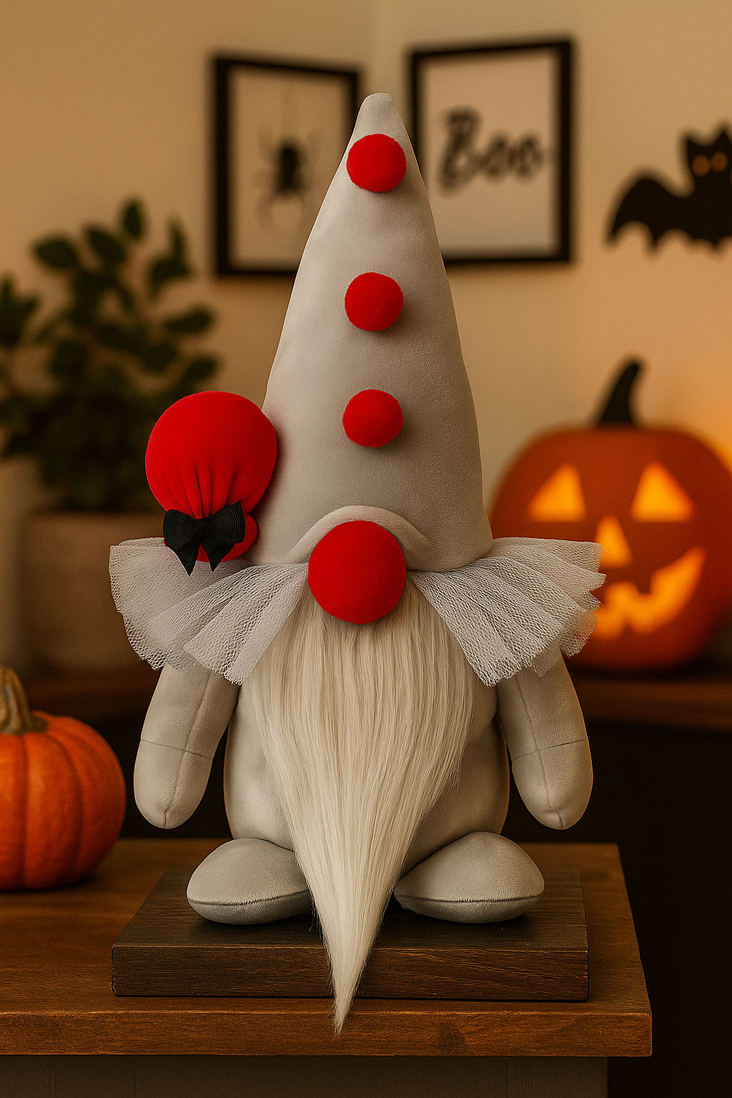Limited Edition Handmade Halloween Clown Gonk, Nordic Gnome, Swedish Tomte