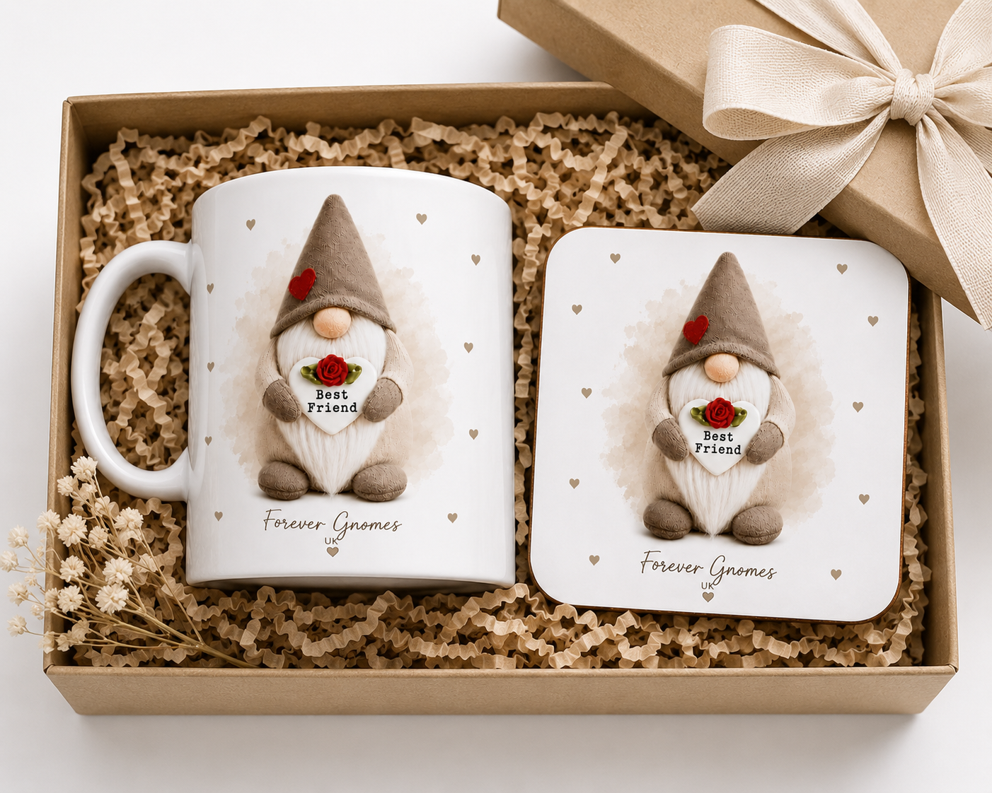 Best Friend Gonk Mug & Coaster Gift Set | Friendship Gift Set | Forever Gnomes UK