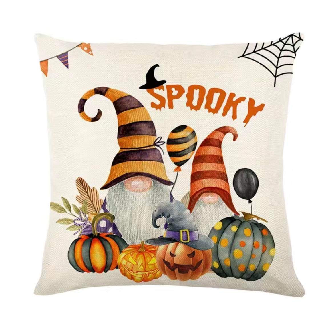 Halloween Spooky Gonk Linen Cushion Cover, Nordic, Gnome, Swedish Tomte