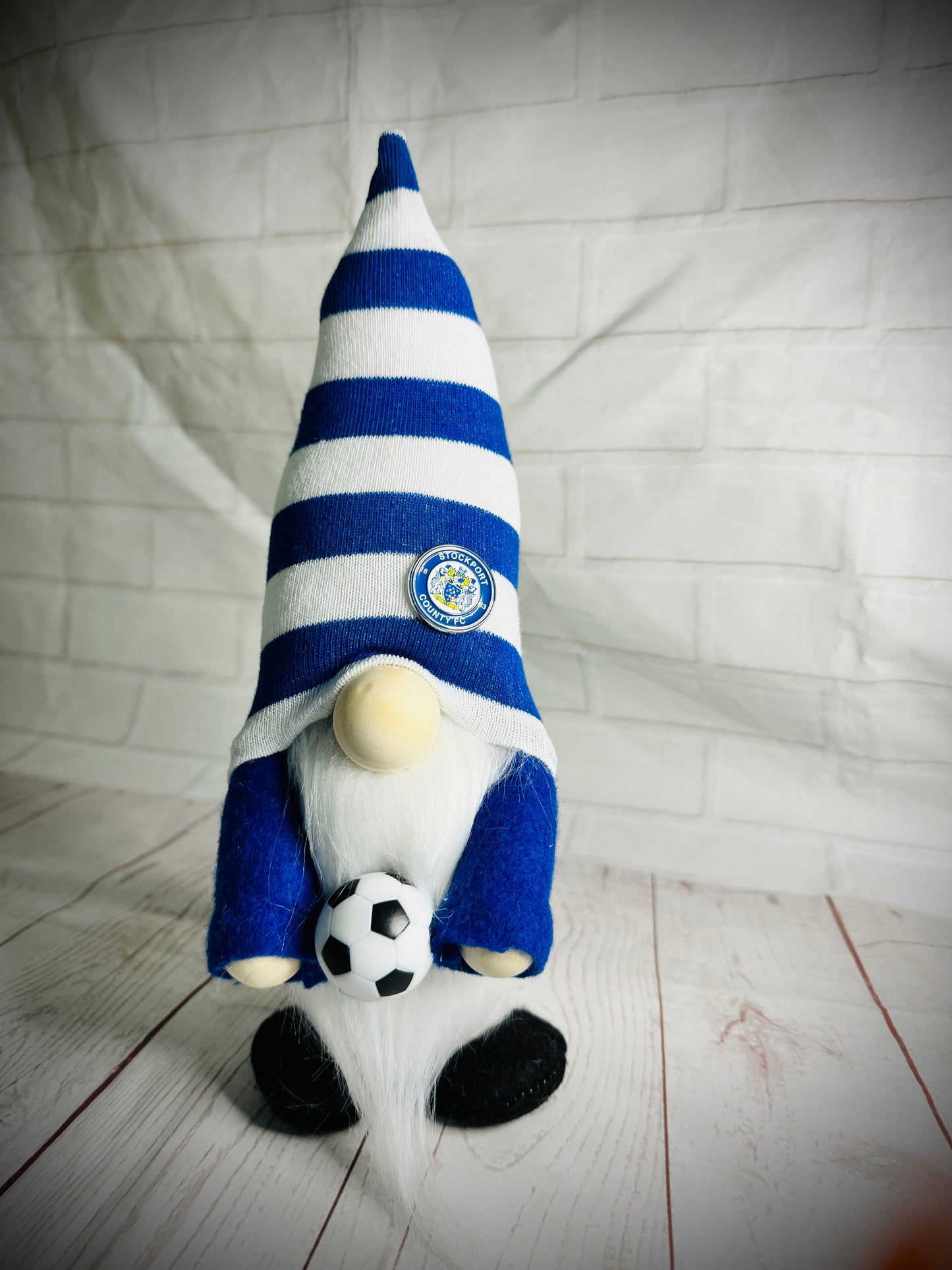 Handmade Stockport County Nordic Gnome, Gonk, Swedish Tomte