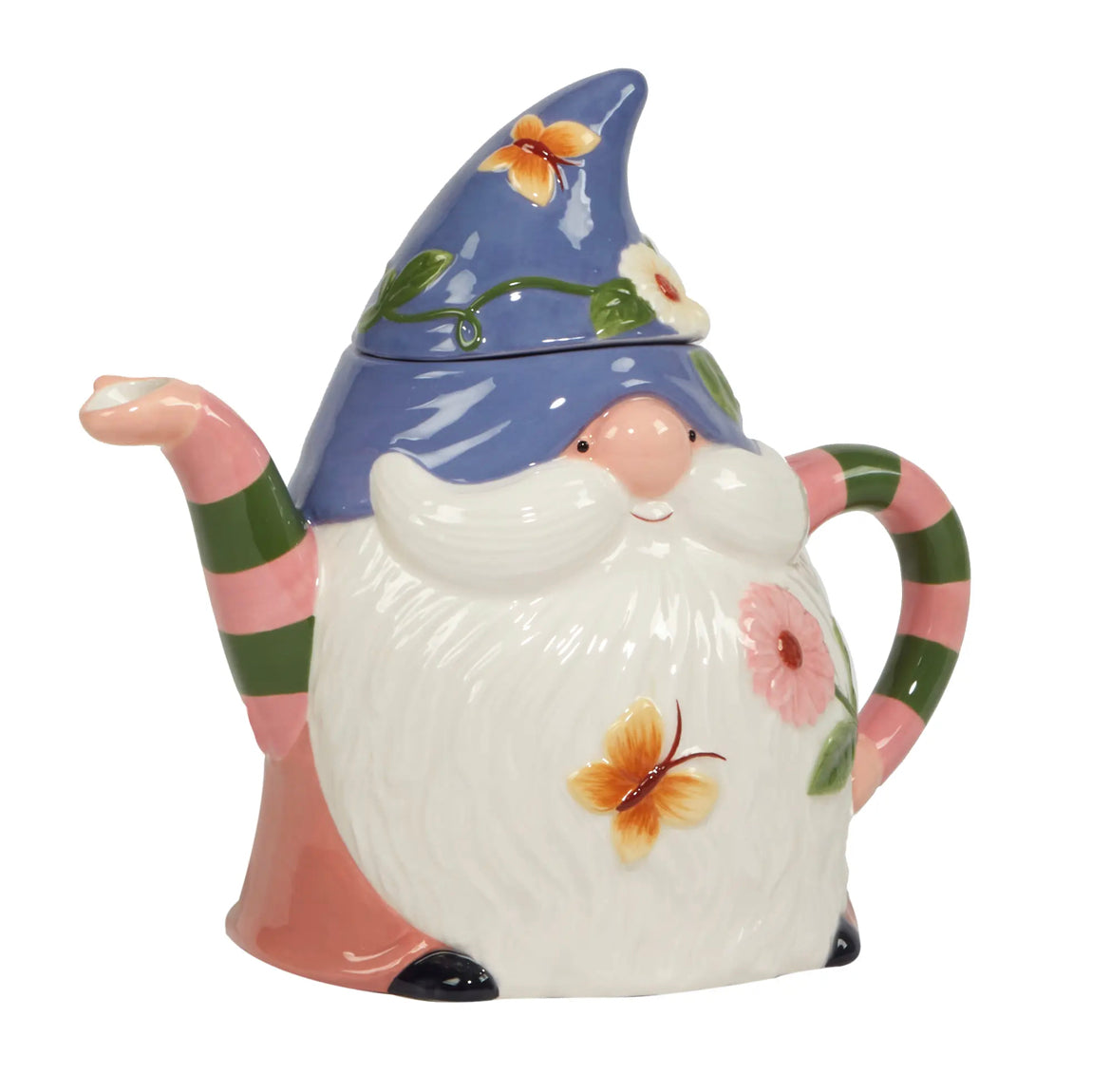 Garden Gnome 3D Ceramic Teapot, Nordic, Gonk, Swedish Tomte