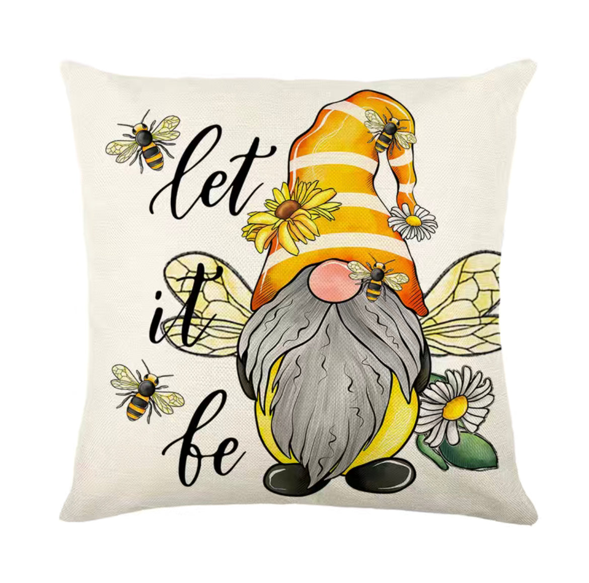 Let it Be Linen Gonk Cushion Cover, Nordic, Gnome, Swedish Tomte