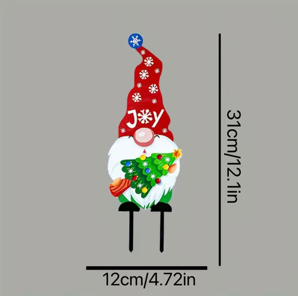 Metal Christmas Gnome Lawn Decoration