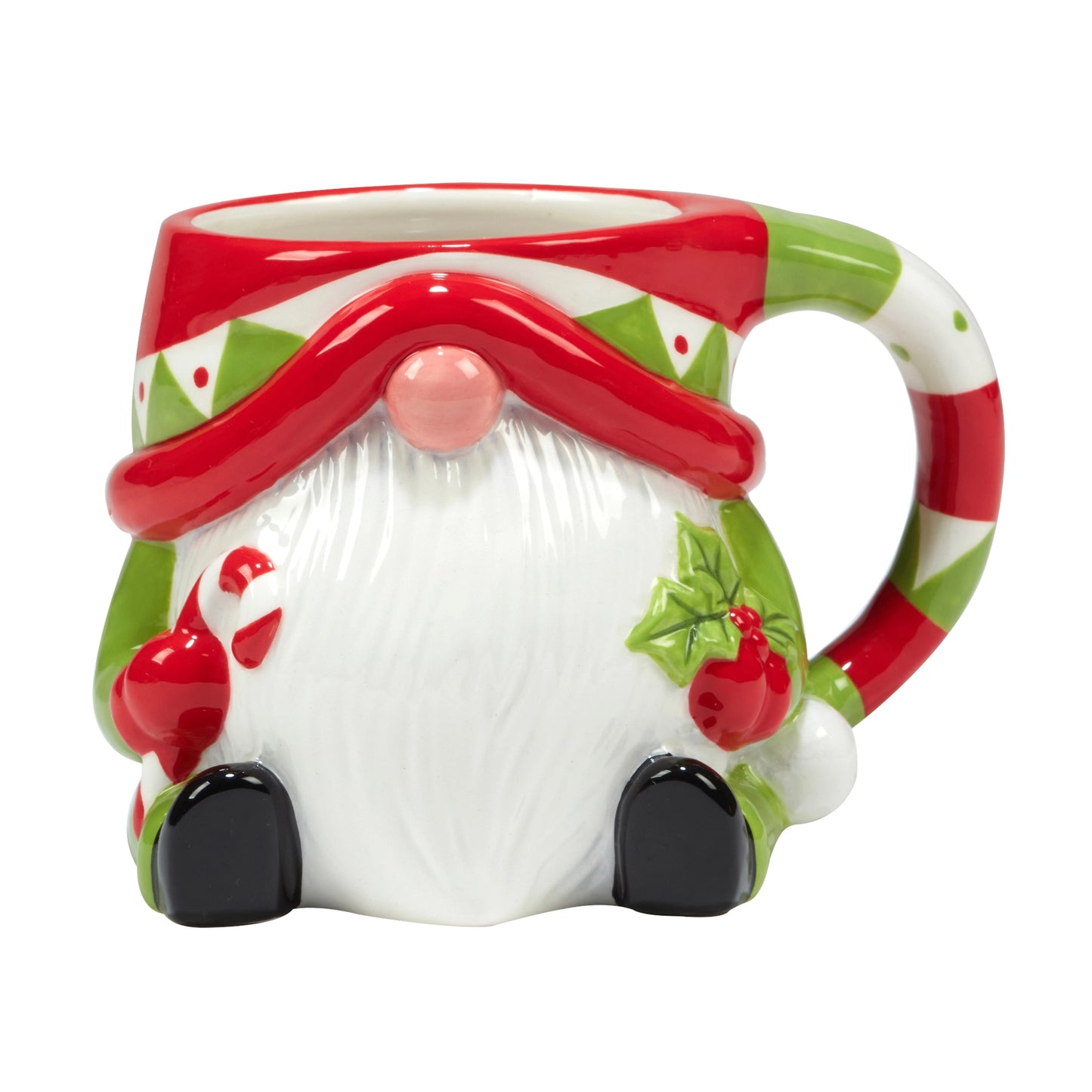3D Christmas Gnome Ceramic Mug, 18oz, Nordic, Gonk, Swedish Tomte