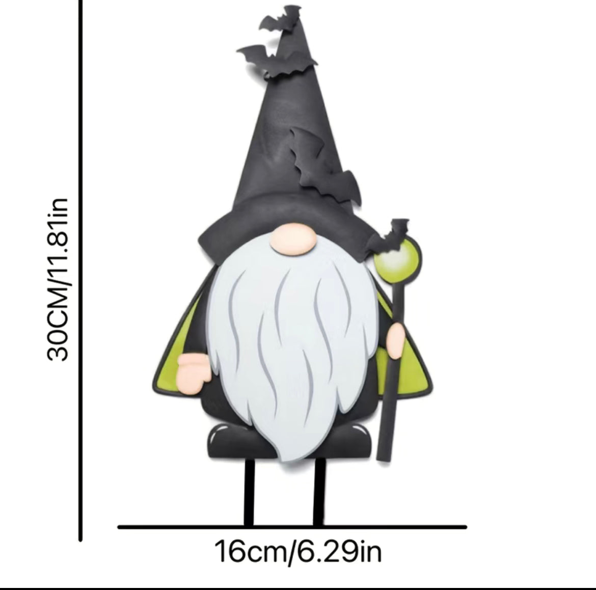 Metal Halloween Gonk Outdoor Lawn Decoration, Gnome, Nordic, Swedish Tomte