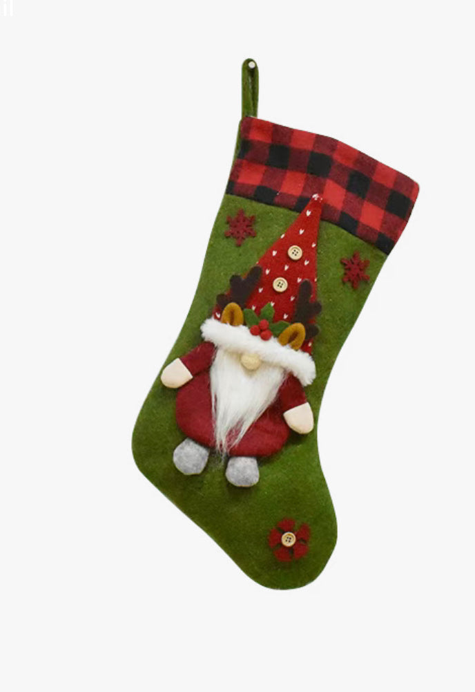 Felt Gonk Christmas Stocking, Nordic, Gnome, Swedish Tomte