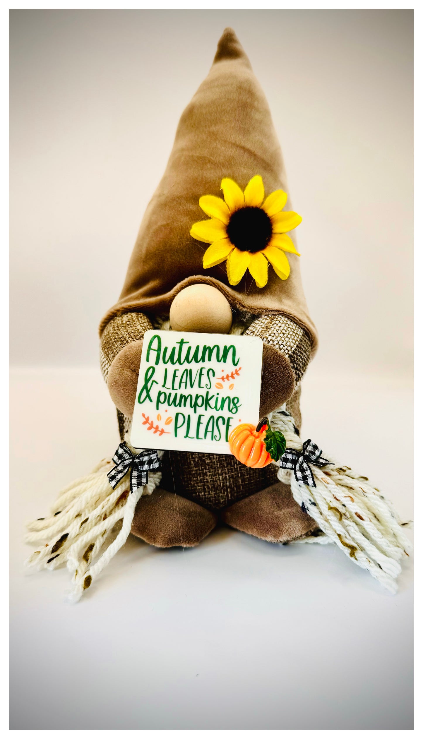 Handmade Autumn Leaves Gonk, Nordic Gnome, Swedish Tomte
