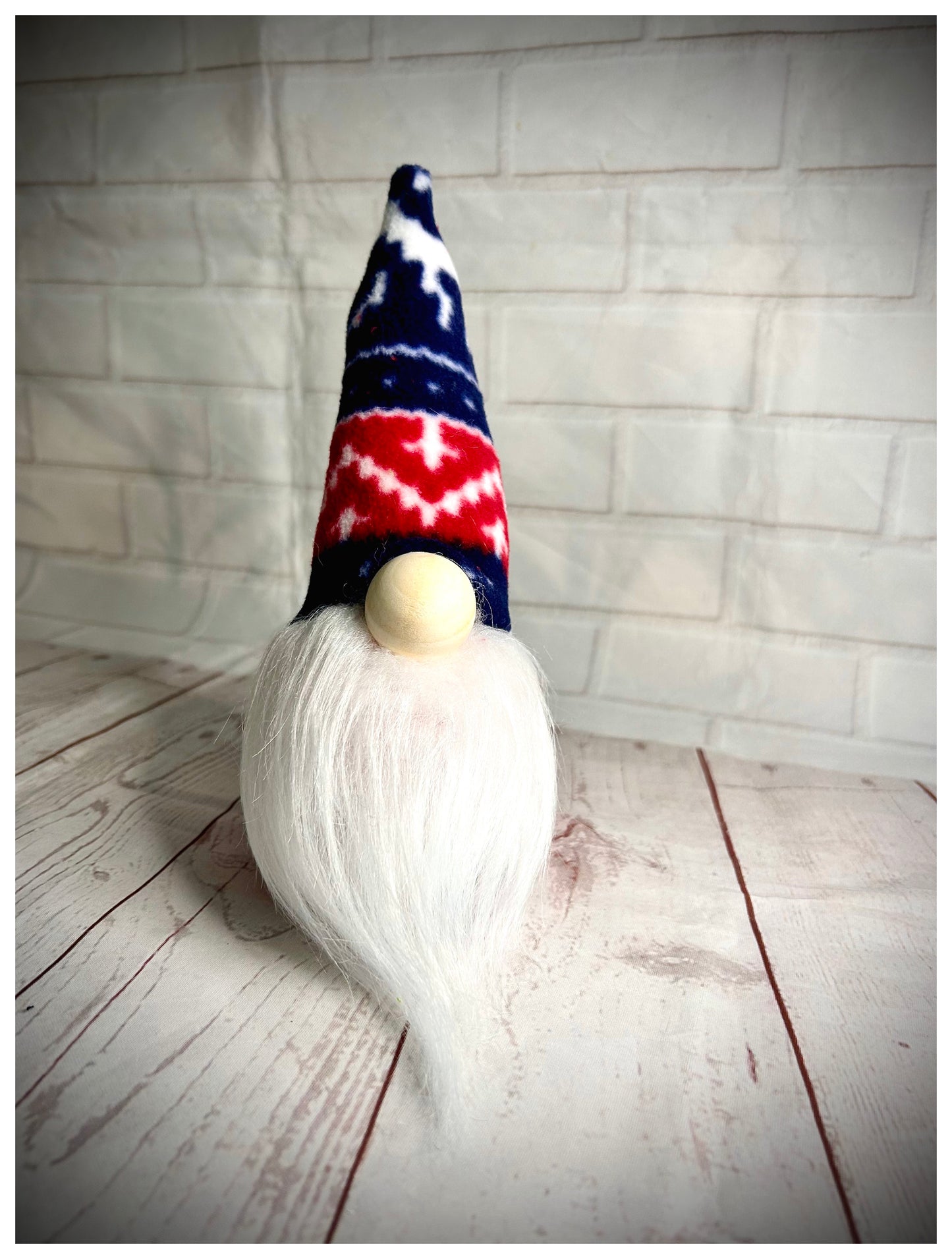 Handmade Christmas Gonk, Blue and Red, Nordic, Gonk, Swedish Tomte