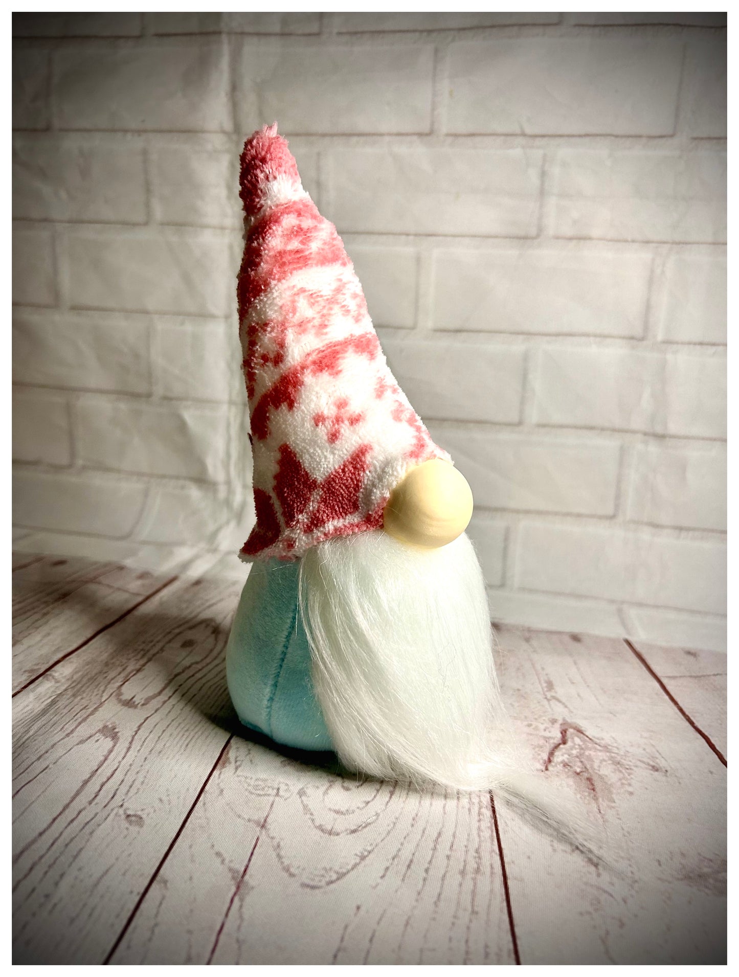 Handmade Pink and White Christmas Gonks, Nordic, Gnome, Swedish Tomte