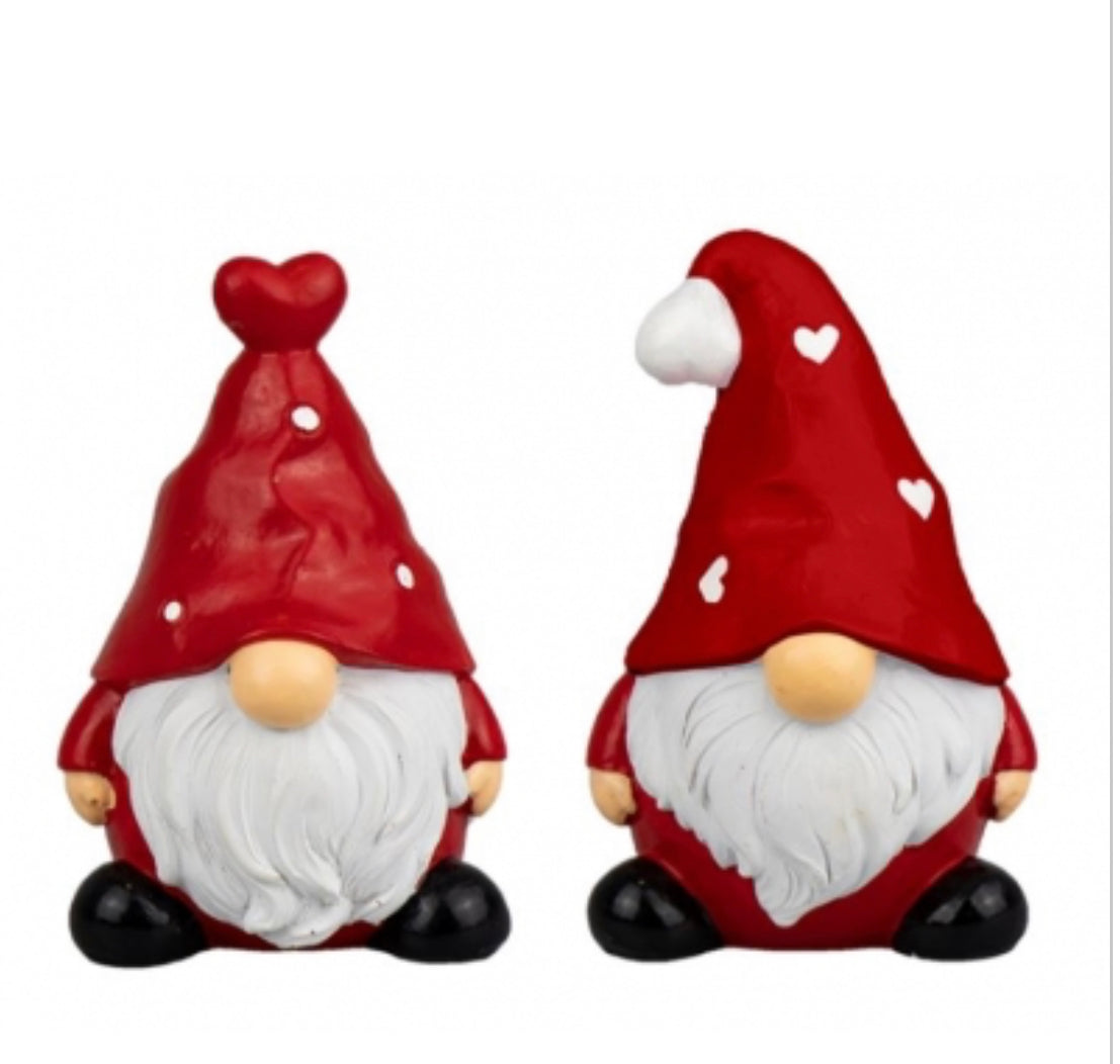 Mini Valentines Ceramic Gonks, Nordic, Gnome, Swedish Tomte