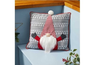 Super Soft Fairisle Gonk Cushion with Inner Red, 45cm