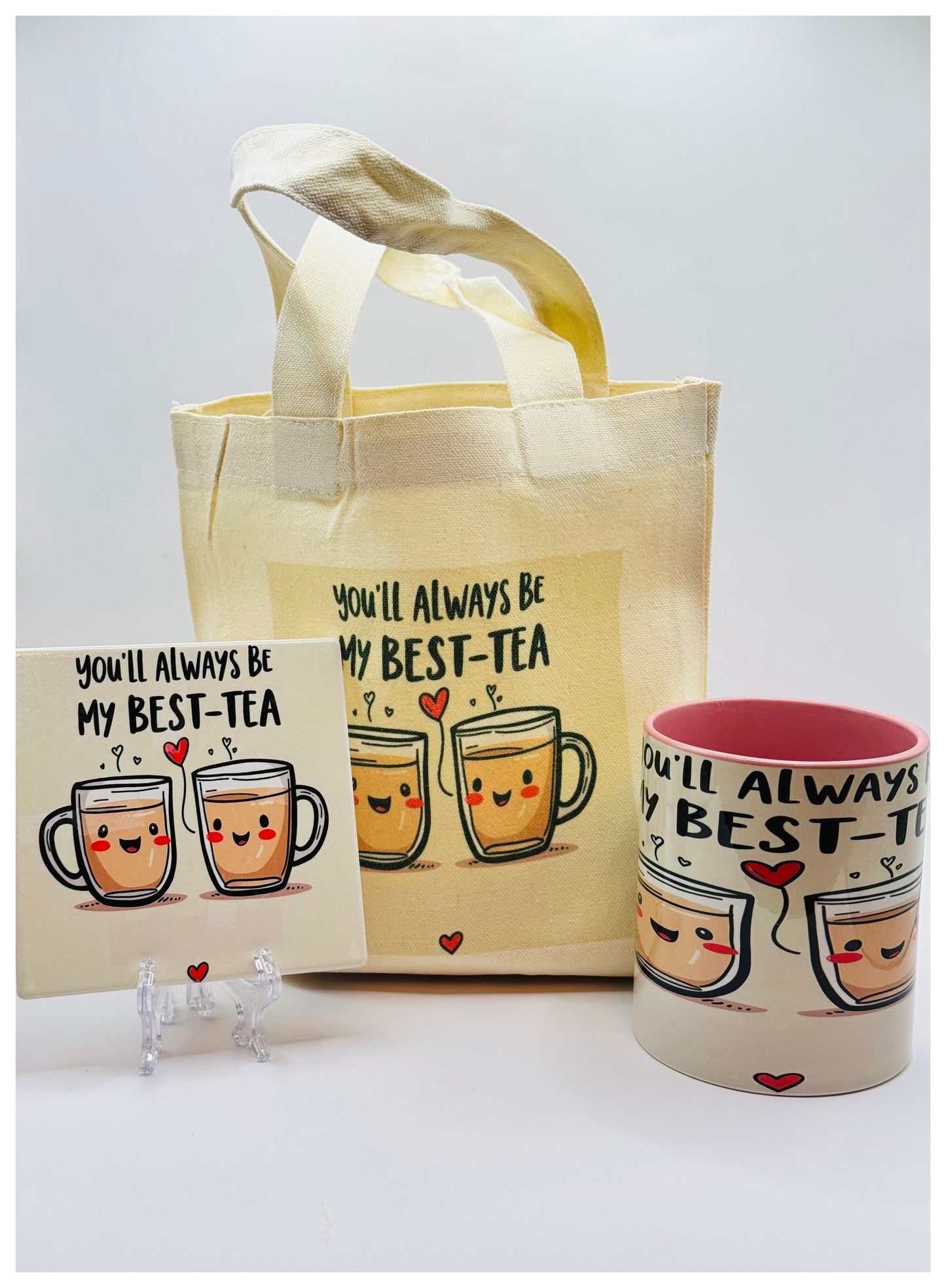 Your My Best-Tea Linen Gift Bag, Mug and Coaster