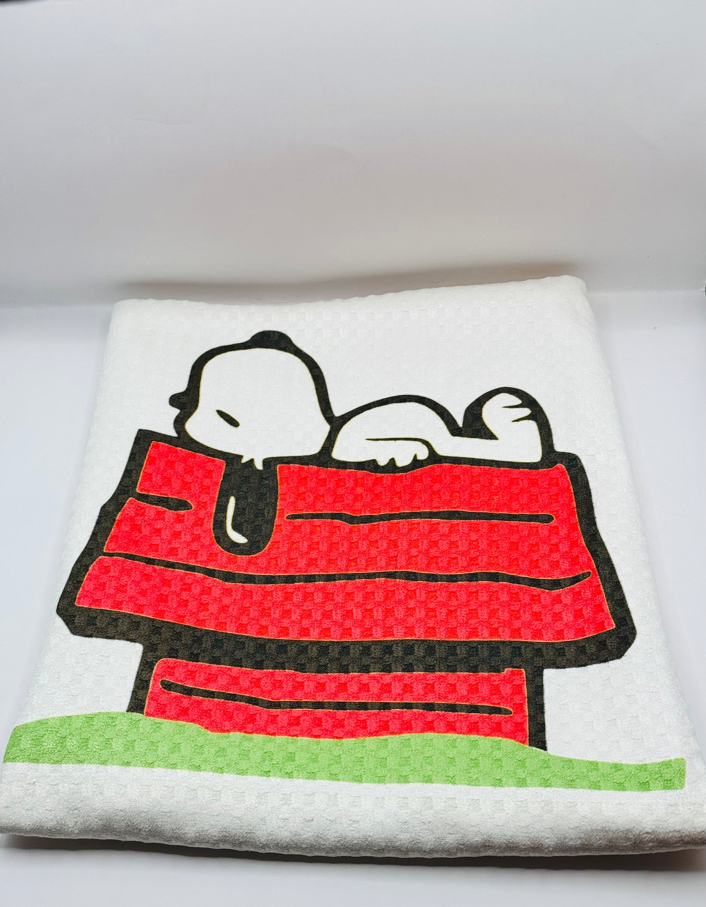 Classic Snoopy Waffle Weave Tea Towel