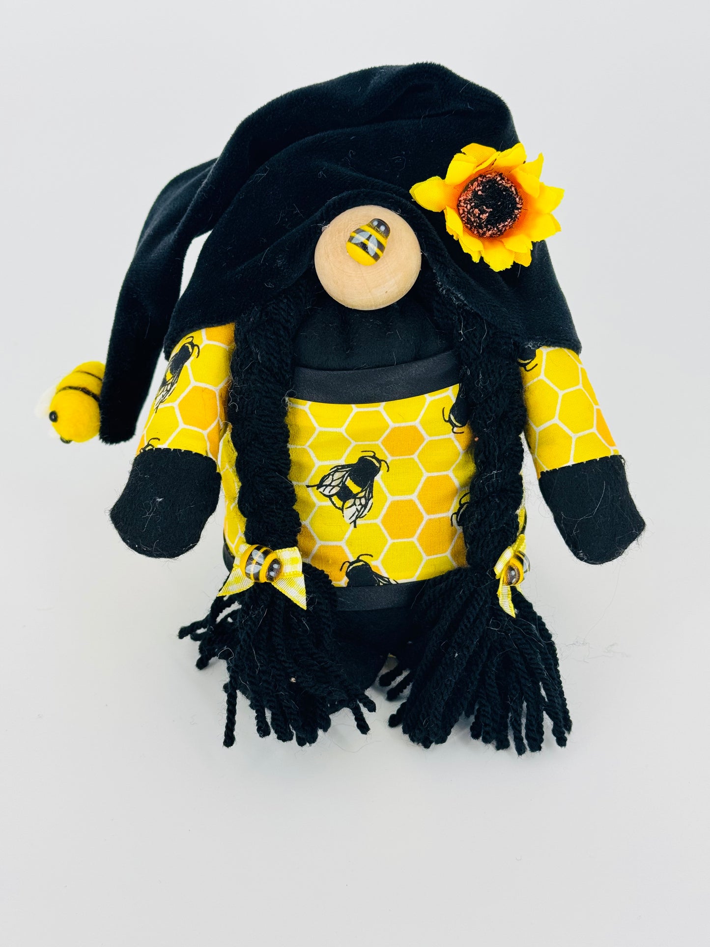 Bumble Bee Doris Nordic Gnomd with Floppy Hat and Bumble bee, Gonk, Swedish Tomte