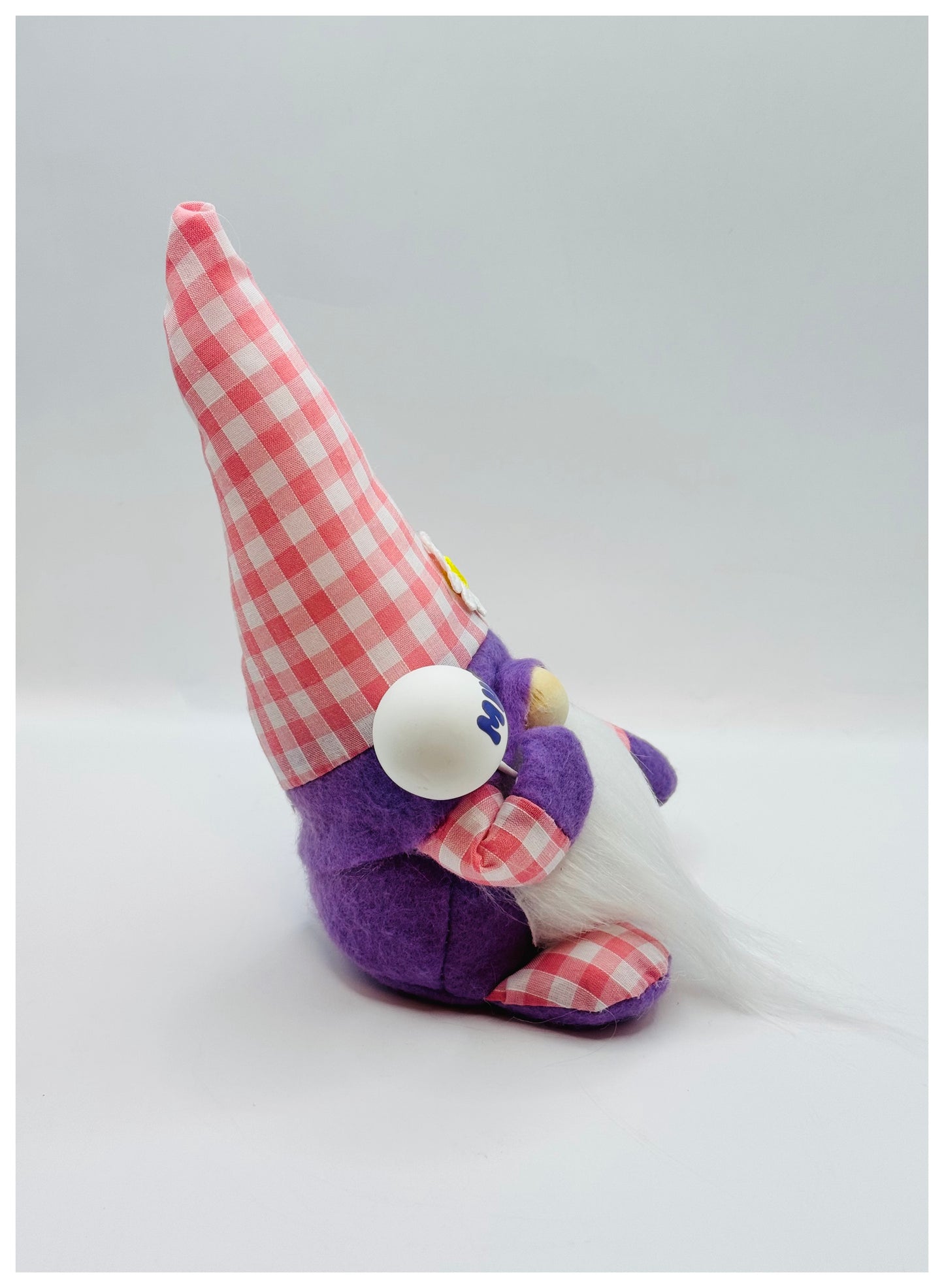 Mini Pink and Lilac Mum Gonk with balloon, 18cm, Nordic, Gnome, Swedish Tomte