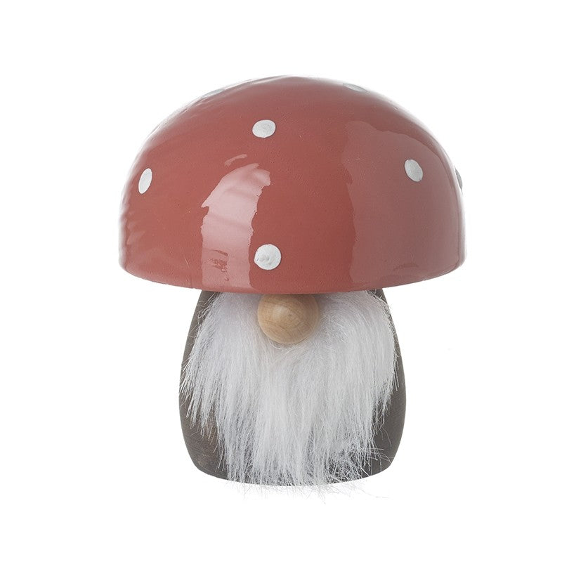 Ceramic Toadstool Gonk Ornament, 7.5cm in height