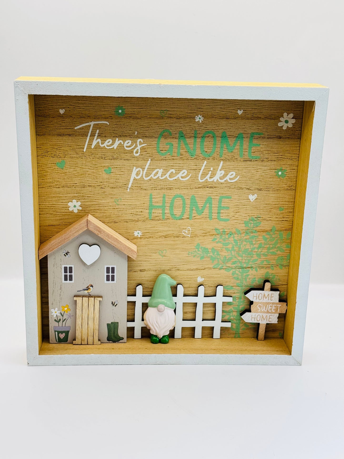 There’s Gnome Place Like Home Plaque 20 x 20cm Freestanding or Hanging