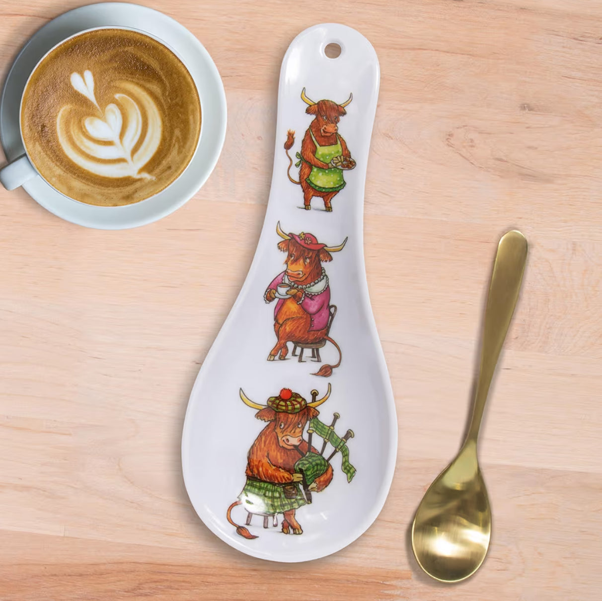 Highland Cow Spoon Rest 24cm