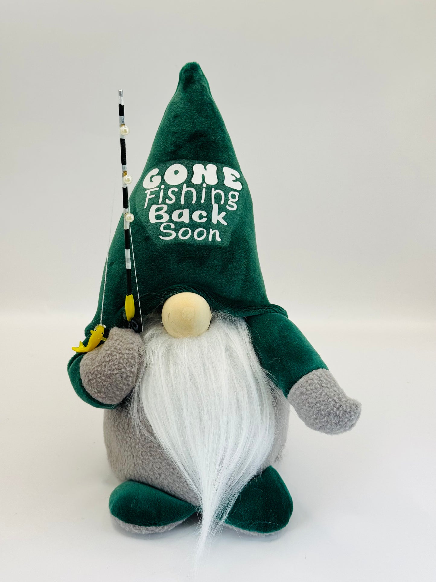 Handmade Gone Fishing Back Soon Gonk, Nordic Gnome, Swedish Tomte