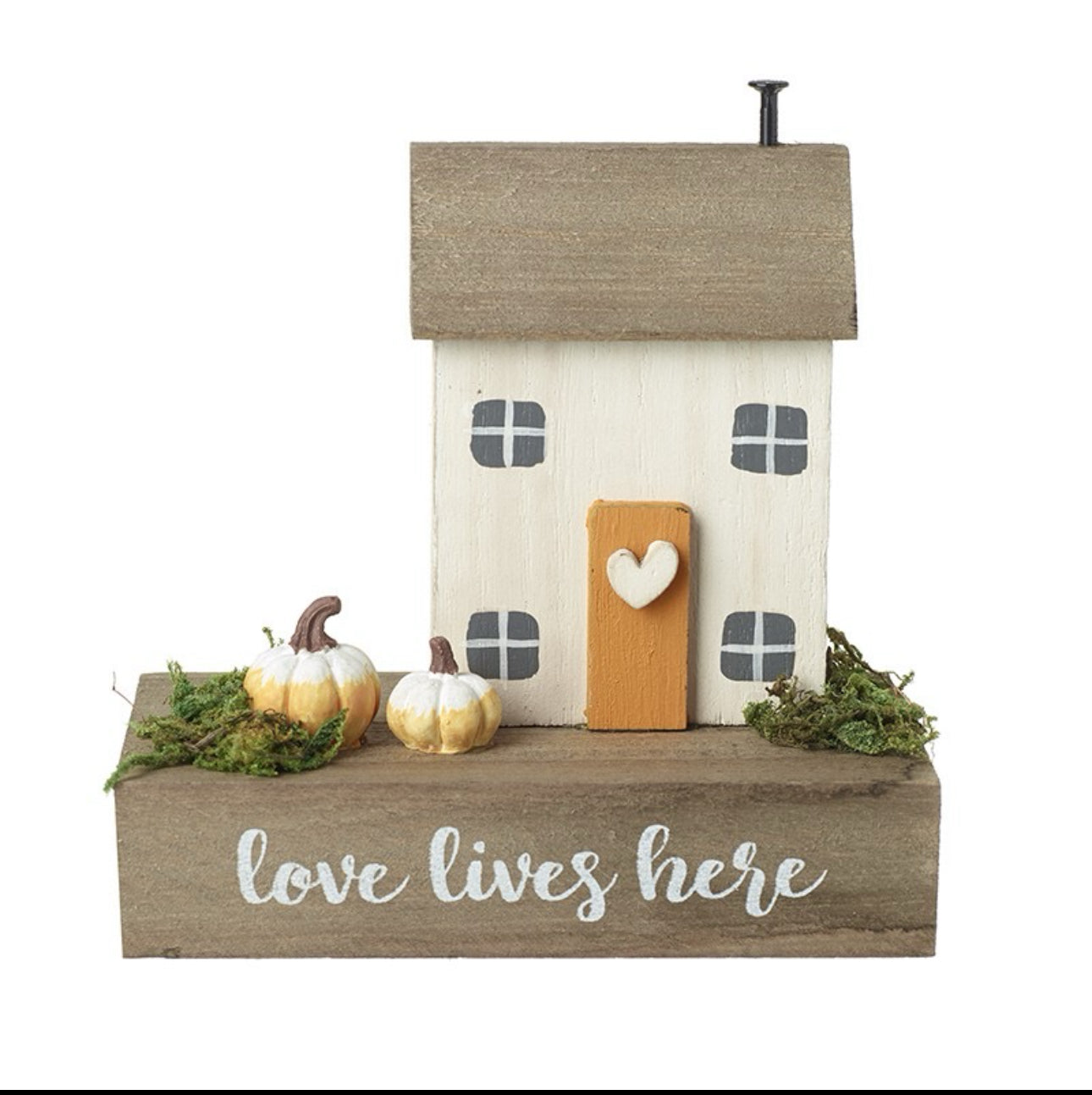 Love Lives Here Autumnal House 11.6 x 11.5cm