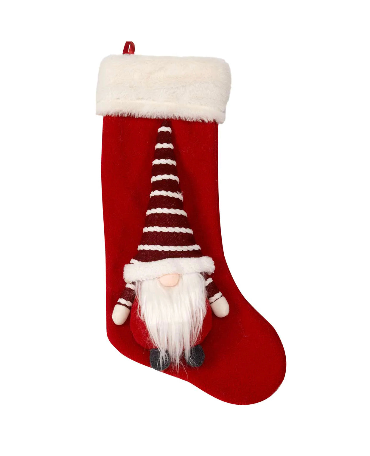 Red Gonk Christmas Stocking, Gnome, Nordic, Swedish Tomte