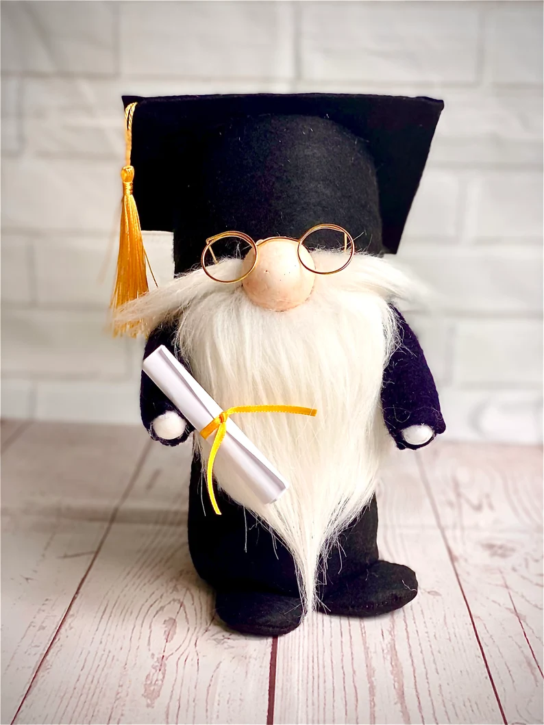 Handmade Graduation Nordic Gnome, Gonk, Nordic, Swedish Tomte