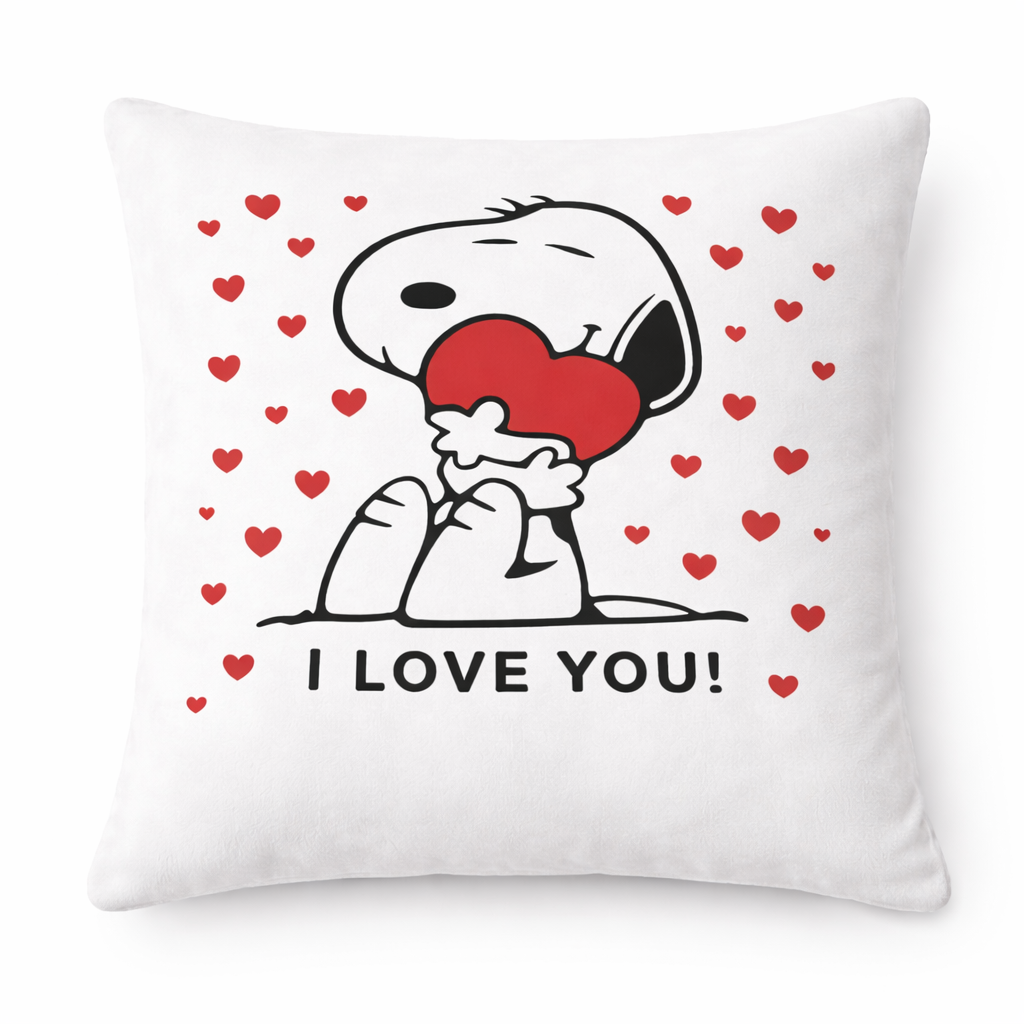 Snoopy I Love You Soft Valour Cushion 40 x 40cm