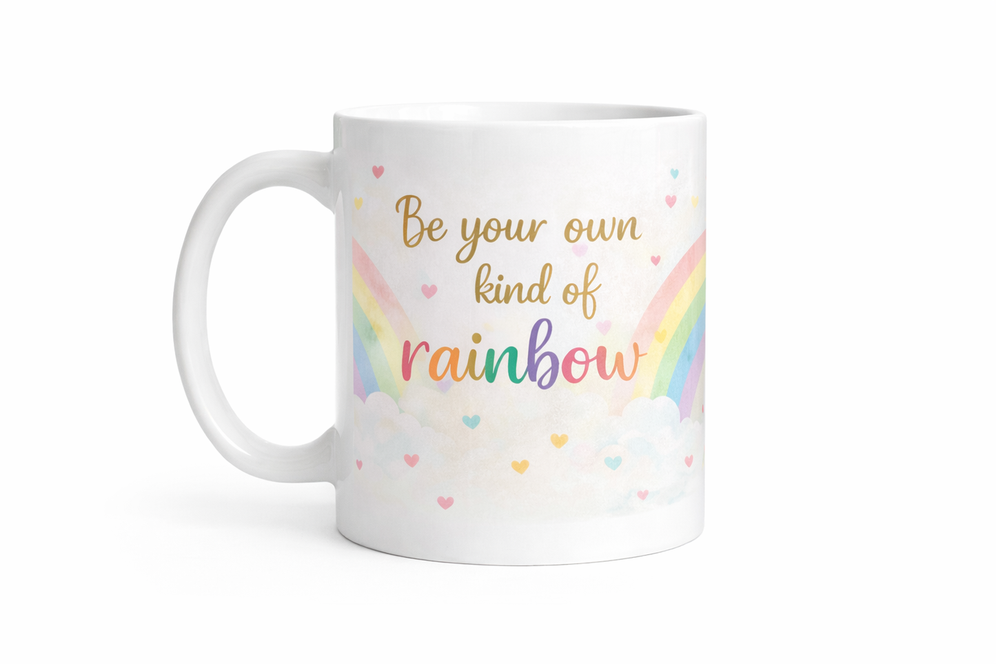 Be Your Own Kind of Rainbow Ceramic Gonk Mug 11oz