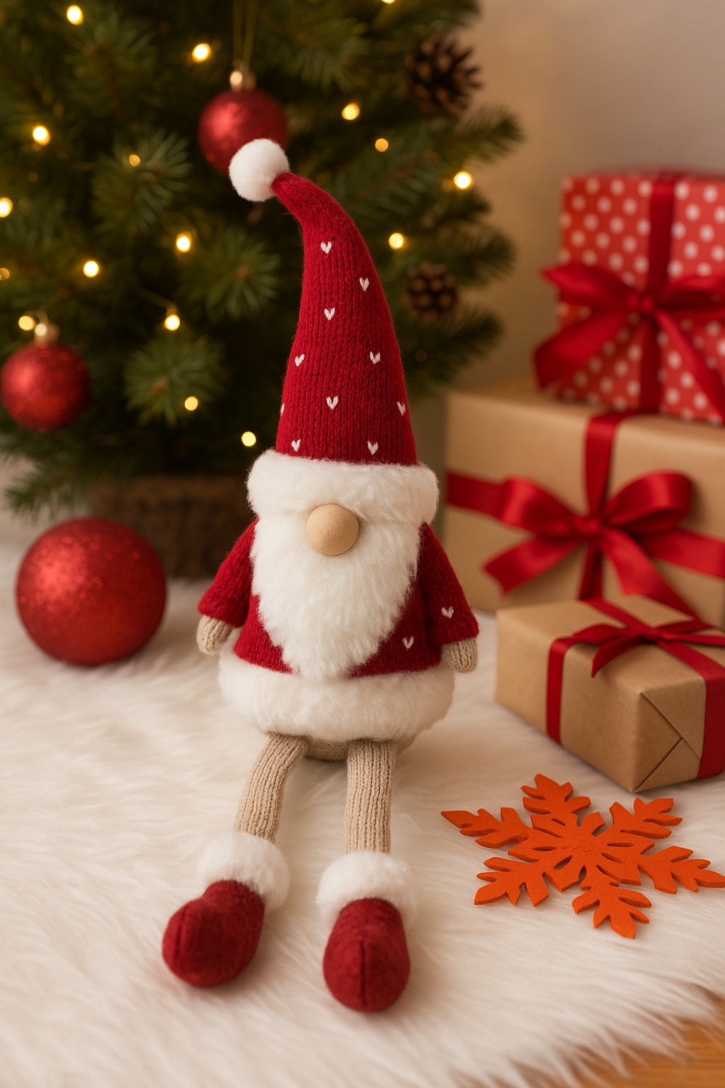 Mini Red Sitting Santa Gonk 23cm