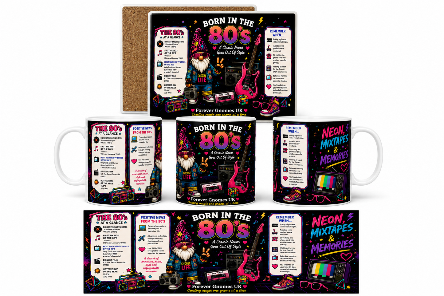 Remember When – Born in the 80’s Mug & Coaster Gift Set