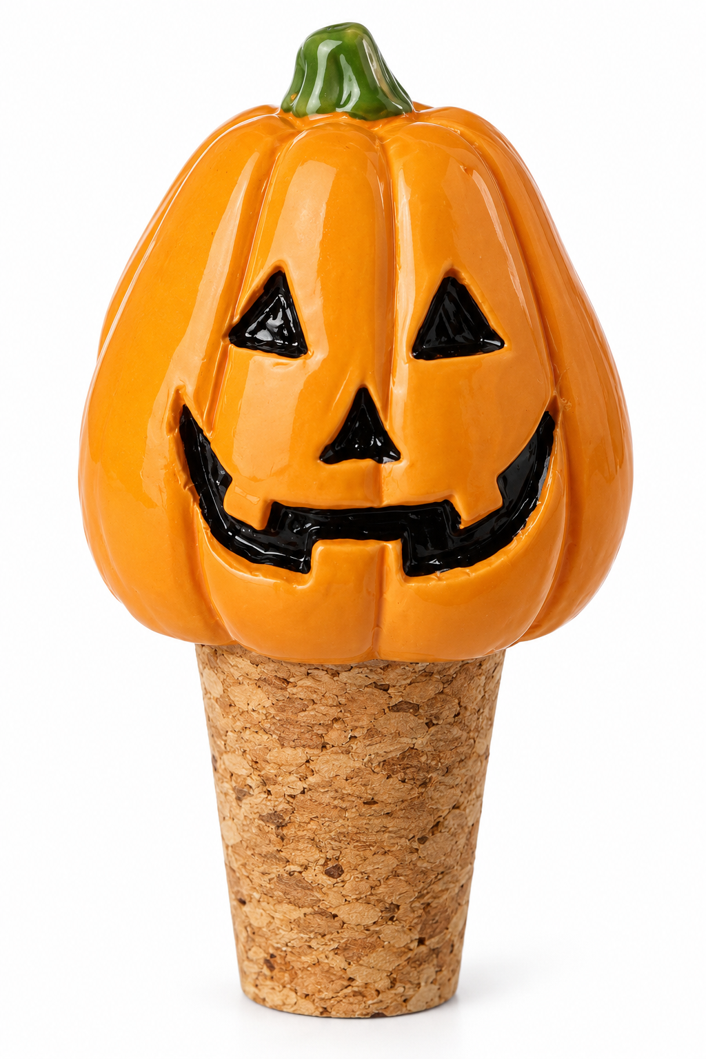 Halloween Pumpkin Bottle Stopper | Jack O’ Lantern Wine Bottle Cork | Spooky Season Gift | Halloween Kitchen & Bar Accessory