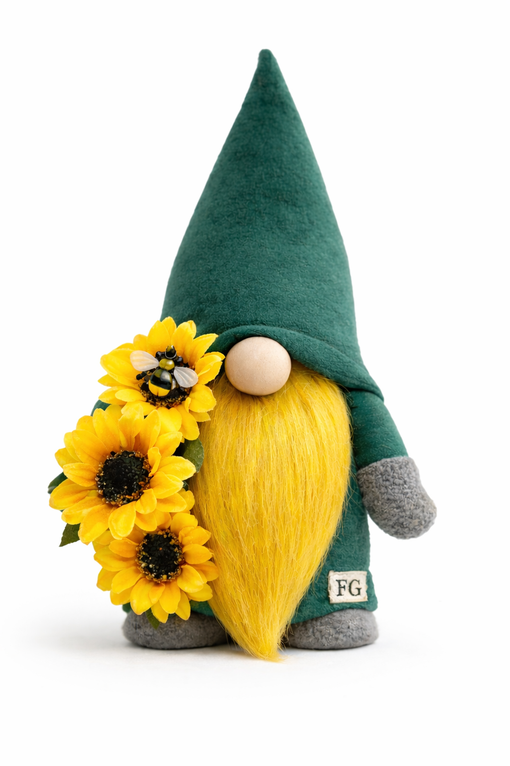 Handmade Sunflower Nordic Gnome, Gonk, Gnome, Swedish Tomte