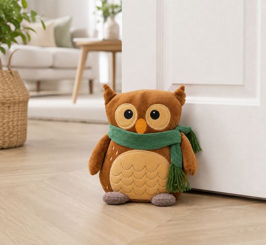 Fabric Owl Weighted Doorstop