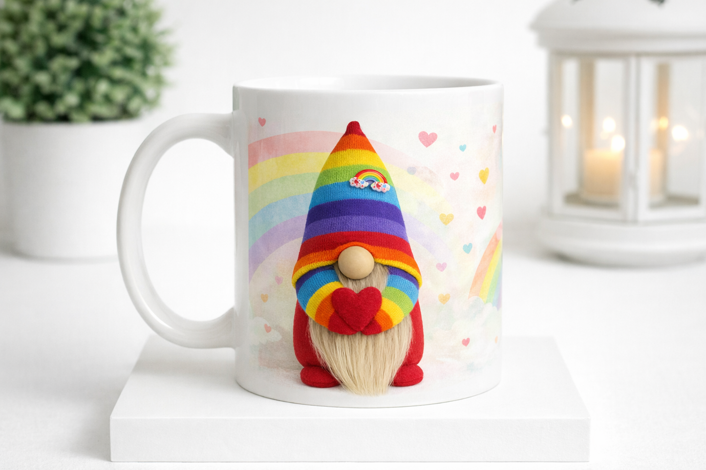 Be Your Own Kind of Rainbow Ceramic Gonk Mug 11oz