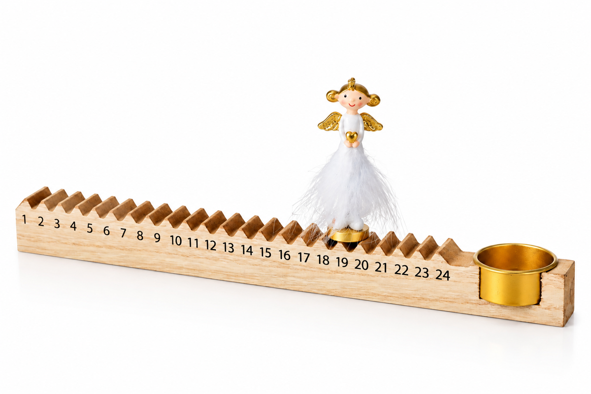 Angel Advent Countdown Tealight Holder
