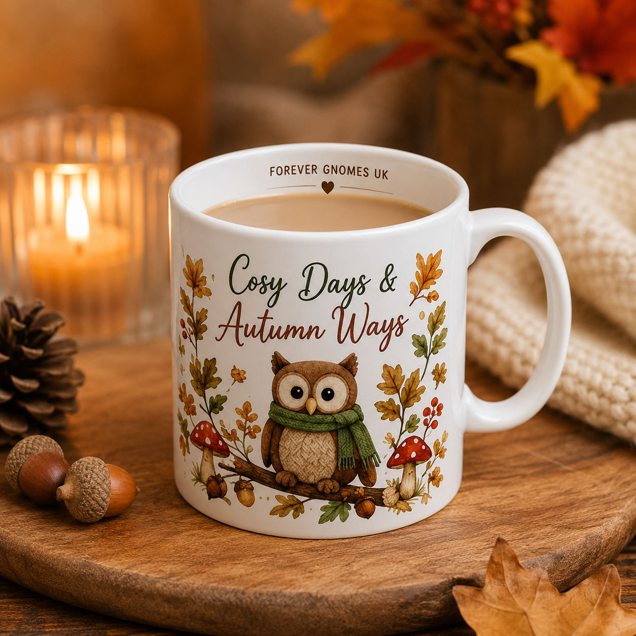 Cosy Days & Autumn Ways Owl Mug – 11oz