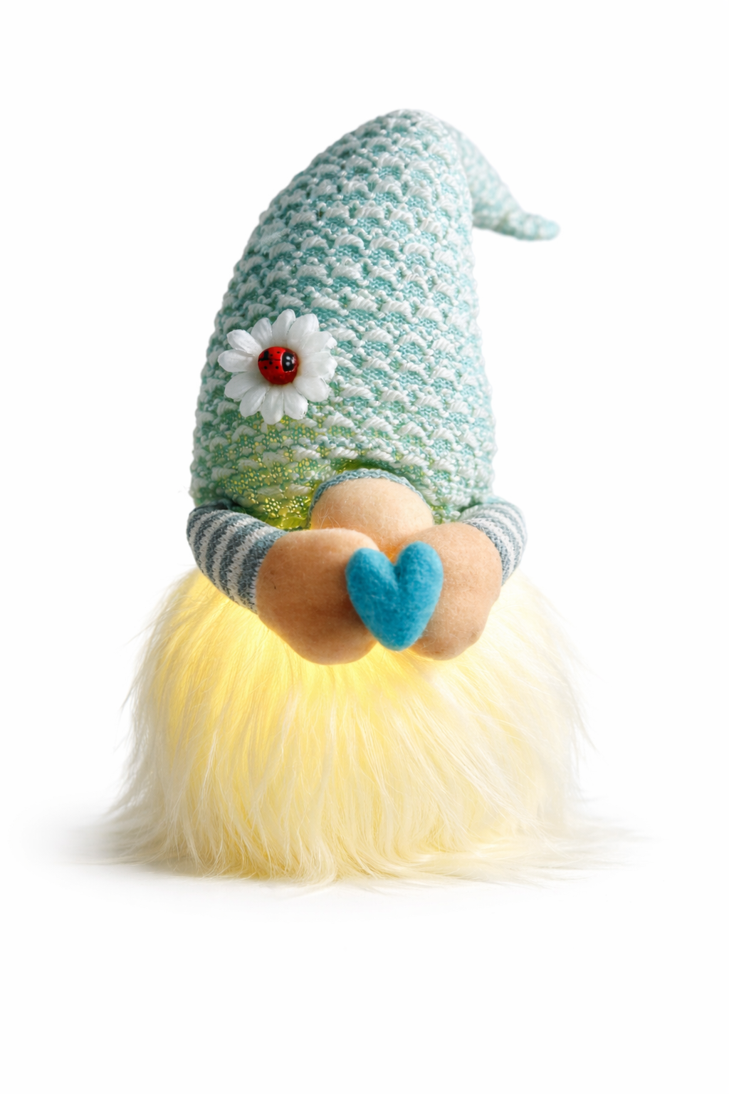 Light Up LED Gonk, with Daisy Hat, Nordic, Gnome, Swedish Tomte